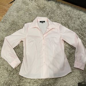 Women’s Light Pink Button Up Long Sleeve Dress Shirt